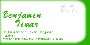 benjamin timar business card