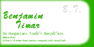 benjamin timar business card